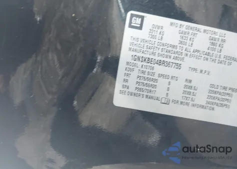 2011 Chevrolet Tahoe Lt из США, поврежденный, VIN 1GNSKBE04BR367755